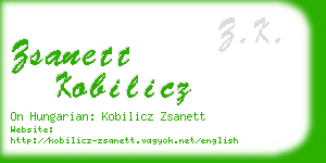 zsanett kobilicz business card